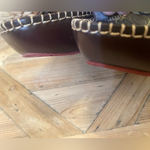 🎀 Indigo by Clarks Platform Brown Sandals size 6.5 EUC ankle strap - super Cute - Picture 7 of 8